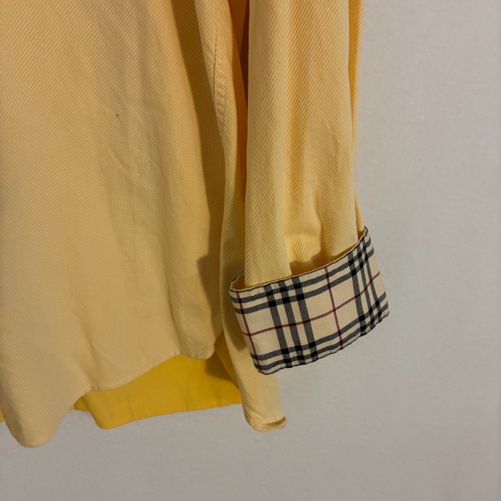 Burberry London Shirt Mens Size 17.5-L Nova Check Flip Cuff USA Made Designer - Picture 3 of 11